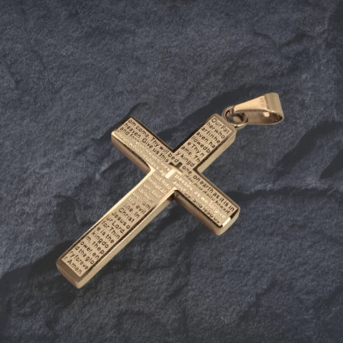 Dije Cruz Grabada Hombre