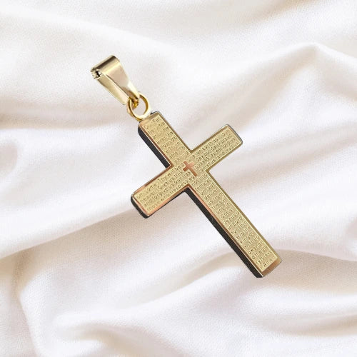 Dije Cruz Grabada Hombre