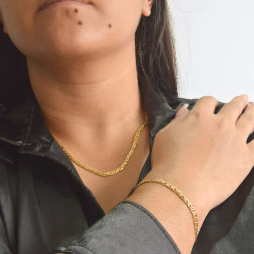 Cadena + Pulsera Entrelazada Dama