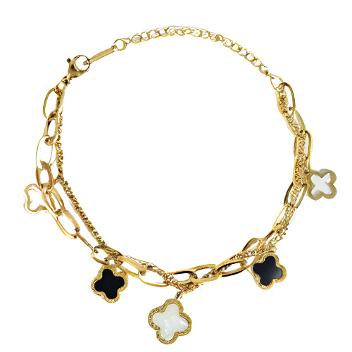 Pulsera Mujer Trebol Doble