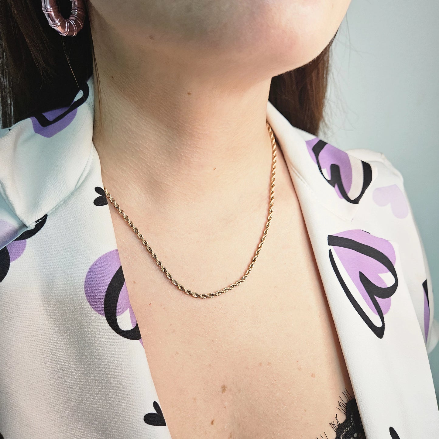 Cadena Lazo Rosa Dama