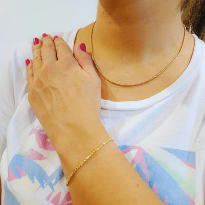 Cadena + Pulsera Veneciana Gratis Dije de Cruz