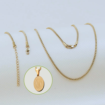 Cadena + Pulsera Veneciana Gratis Dije Virgen de Guadalupe