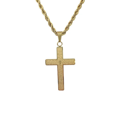 Dije Cruz Grabada Hombre