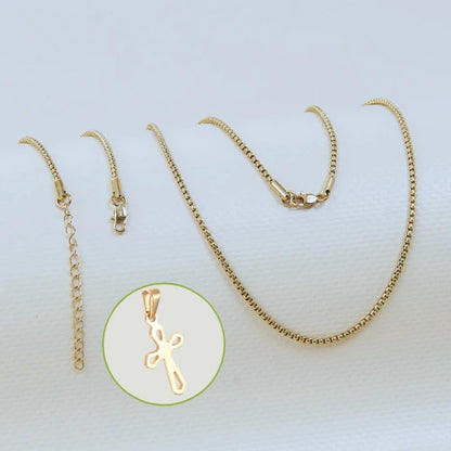 Cadena + Pulsera Veneciana Gratis Dije de Cruz