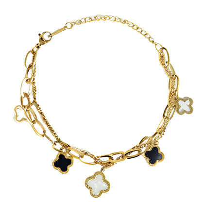 Pulsera Mujer Trebol Doble