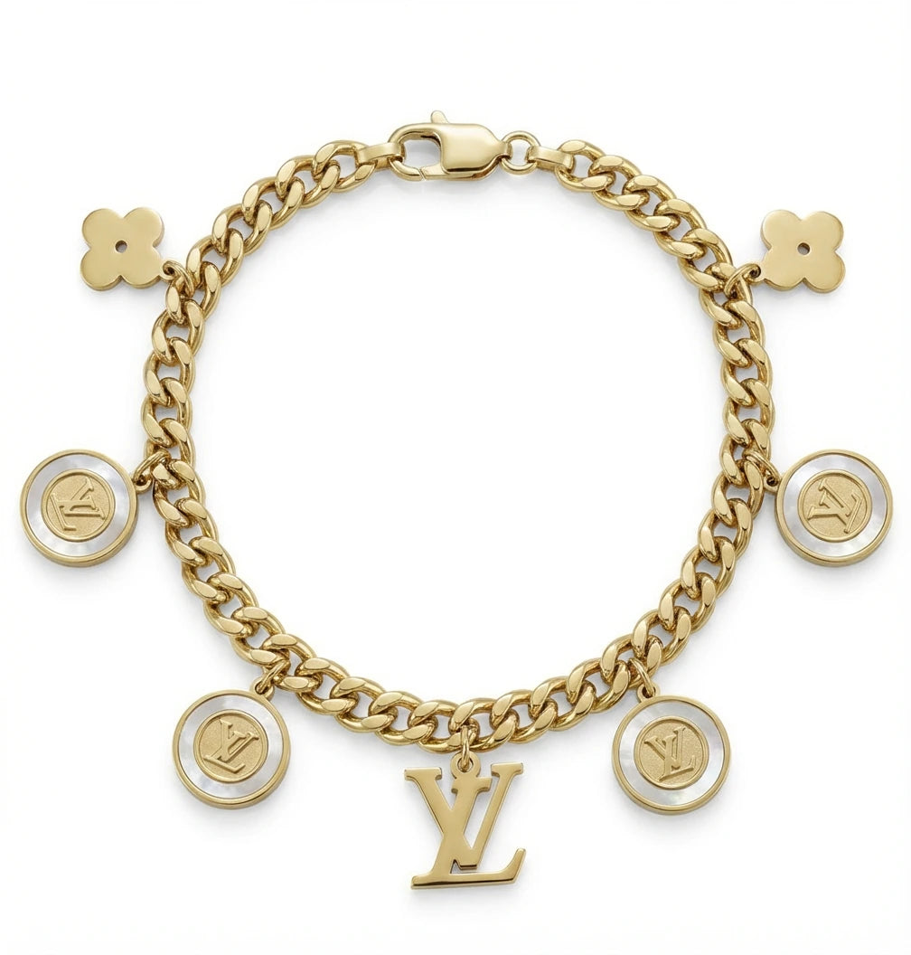 Pulsera Mujer LV Trebol - Ref105
