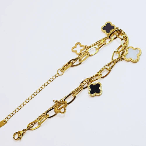 Pulsera Mujer Trebol Doble