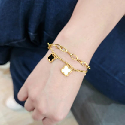Pulsera Mujer Trebol Doble